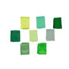 Lot de huit foulards relooking " VERT CHAUD + FROID "